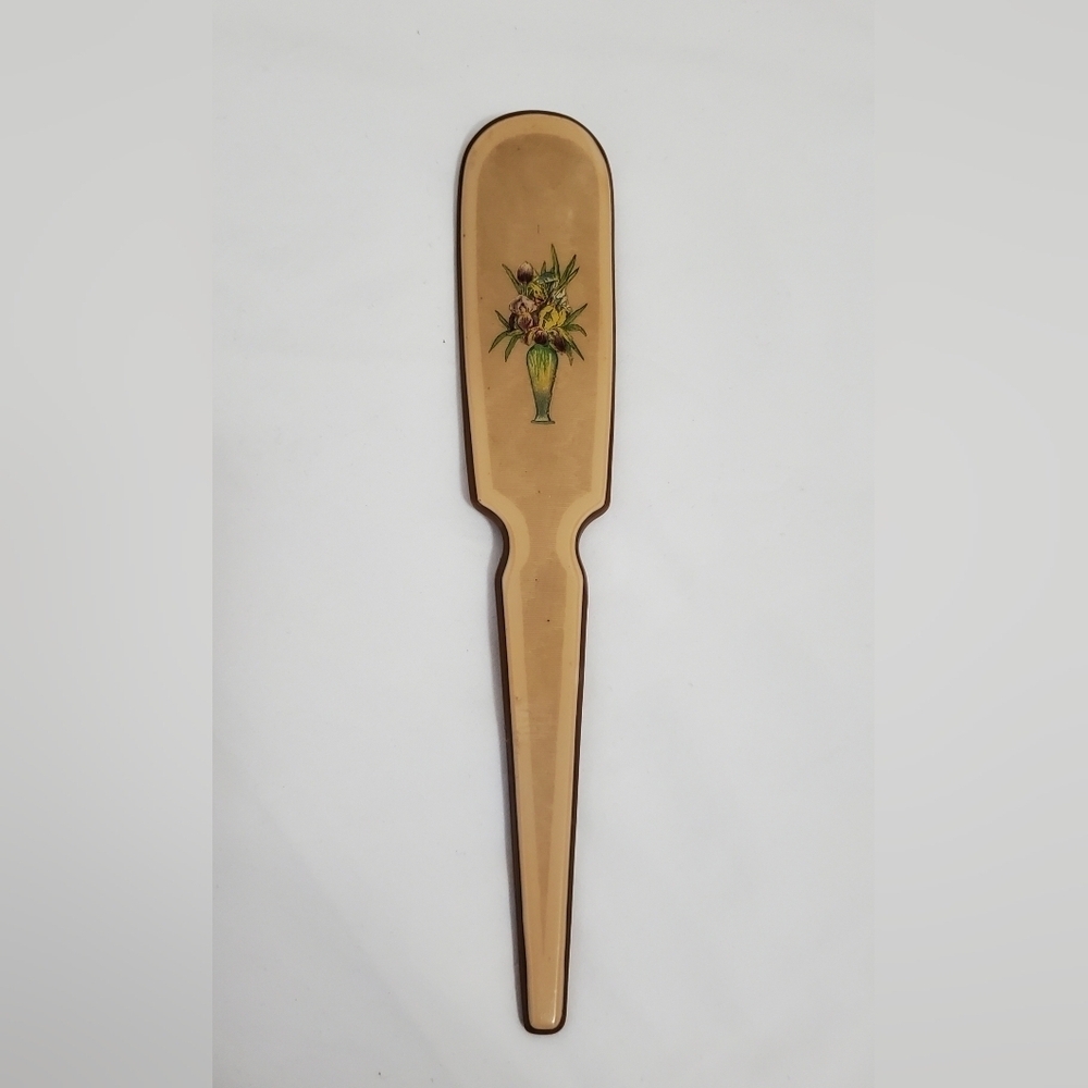 Vintage DuPont Lucite Vanity Set Mirror Brush Comb Floral Art Deco Boudoir - Picture 7 of 16